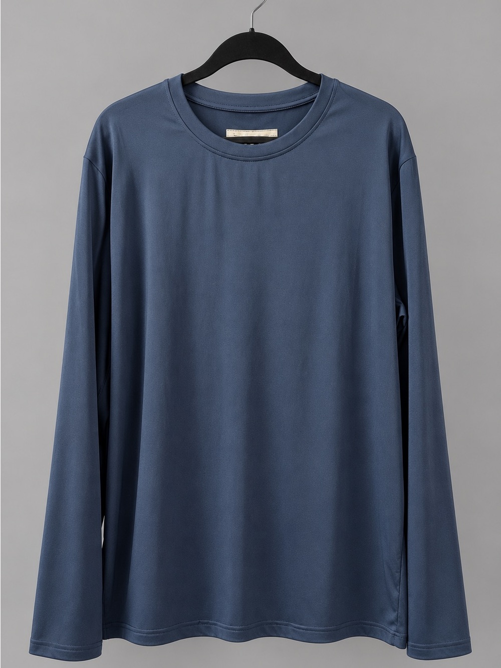 Men's Navy Blue Long Sleeve Swim Shirt Rash Guard Stretch Swimwear Size L